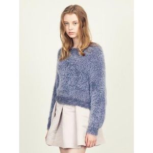 SNIDEL Grey Fluffy Sweater SWNT165109